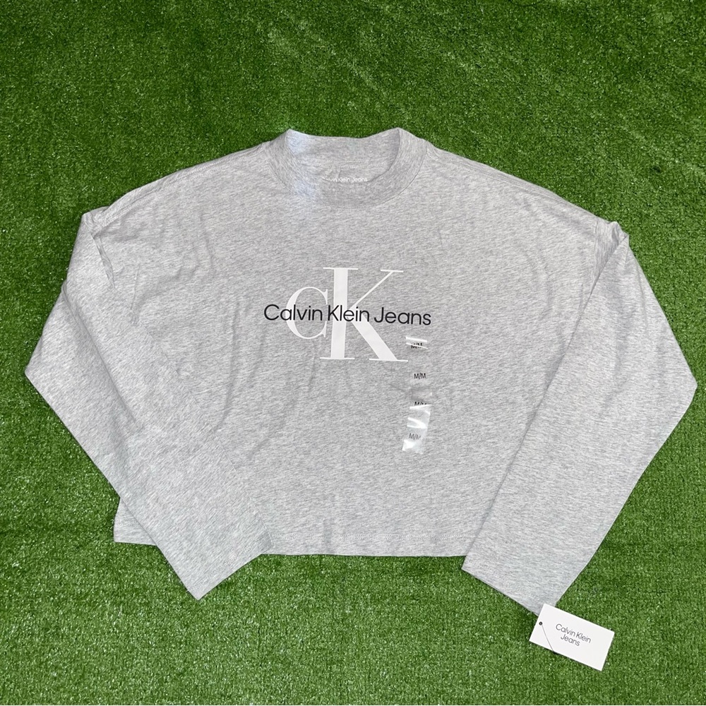 Calvin Klein Jeans Women’s Crop Top Long Sleeve🆕